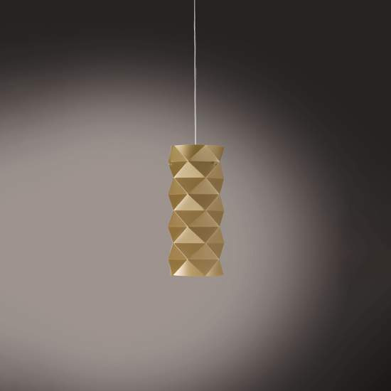 Sospensione Moderna 1 Luce Prisma In Polilux Oro D13 Made In Italy | Lampadari e Sospensioni | Luce Art Shop Sospensione Moderna 1 Luce Prisma In Polilux Oro D13 Made In Italy | Linea Zero