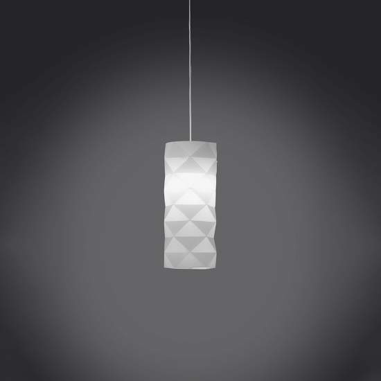Sospensione Moderna 1 Luce Prisma In Polilux Bianco D13 Made In Italy | Lampadari e Sospensioni | Luce Art Shop Sospensione Moderna 1 Luce Prisma In Polilux Bianco D13 Made In Italy | Linea Zero