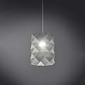 Sospensione Moderna 1 Luce Prisma In Polilux Silver D27 Made In Italy | Lampadari e Sospensioni | Luce Art Shop Sospensione Moderna 1 Luce Prisma In Polilux Silver D27 Made In Italy | Linea Zero