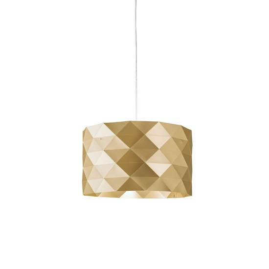 Sospensione Moderna 1 Luce Prisma In Polilux Oro D40 Made In Italy | Lampadari e Sospensioni | Luce Art Shop Sospensione Moderna 1 Luce Prisma In Polilux Oro D40 Made In Italy | Linea Zero