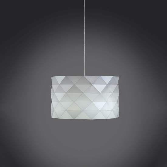 Sospensione Moderna 1 Luce Prisma In Polilux Bianco D40 Made In Italy | Lampadari e Sospensioni | Luce Art Shop Sospensione Moderna 1 Luce Prisma In Polilux Bianco D40 Made In Italy | Linea Zero