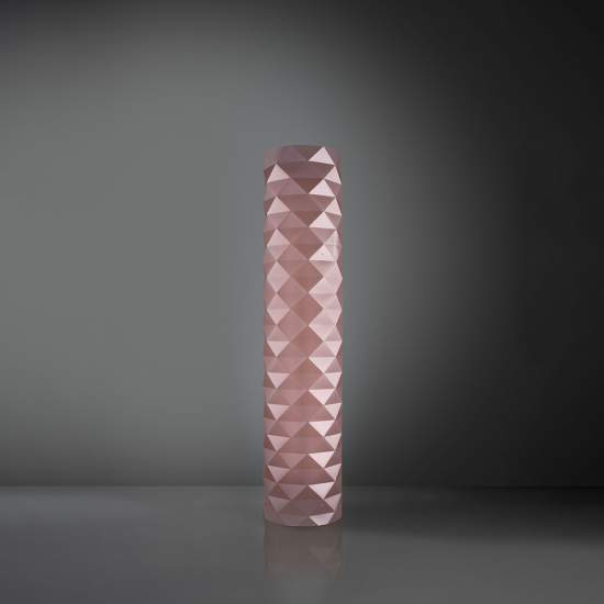 Lampada Da Terra Moderna 3 Luci Prisma Polilux Rosa Metallico H122 Made In Italy | Piantane - Lampade da Terra | Luce Art Shop Lampada Da Terra Moderna 3 Luci Prisma Polilux Rosa Metallico H122 Made In Italy | Linea Zero