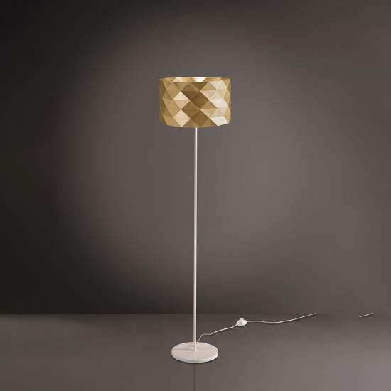 Lampada Da Terra Moderna 1 Luce Prisma In Polilux Oro H153 Made In Italy | Piantane - Lampade da Terra | Luce Art Shop Lampada Da Terra Moderna 1 Luce Prisma In Polilux Oro H153 Made In Italy | Linea Zero