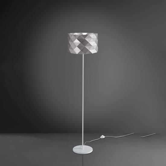 Lampada Da Terra Moderna 1 Luce Prisma In Polilux Silver H153 Made In Italy | Piantane - Lampade da Terra | Luce Art Shop Lampada Da Terra Moderna 1 Luce Prisma In Polilux Silver H153 Made In Italy | Linea Zero