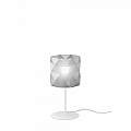 Lampada Da Tavolo Moderna 1 Luce Prisma In Polilux Silver H36 Made In Italy | Linea Zero