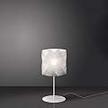 Lampada Da Tavolo Moderna 1 Luce Prisma In Polilux Bianco H36 Made In Italy | Linea Zero