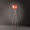 Lampada Da Terra Con Treppiede 1 Luce Queen In Polilux Rame D60 Made In Italy | Piantane - Lampade da Terra | Luce Art Shop Lampada Da Terra Con Treppiede 1 Luce Queen In Polilux Rame D60 Made In Italy | Linea Zero