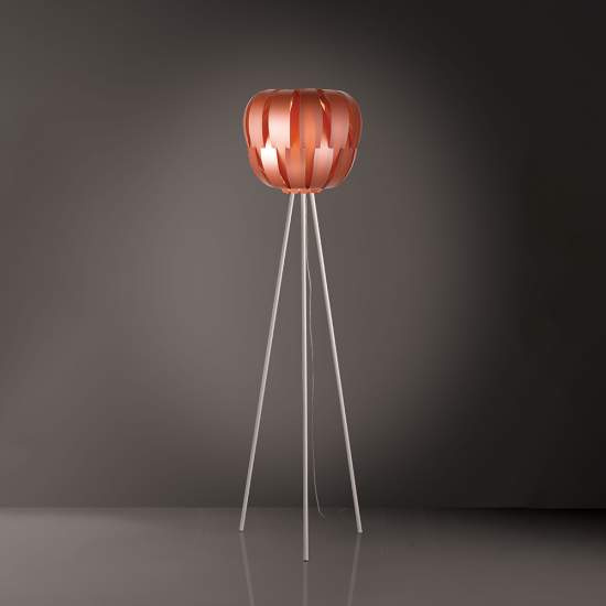 Lampada Da Terra Con Treppiede 1 Luce Queen In Polilux Rame D60 Made In Italy | Piantane - Lampade da Terra | Luce Art Shop Lampada Da Terra Con Treppiede 1 Luce Queen In Polilux Rame D60 Made In Italy | Linea Zero