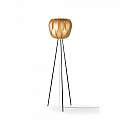 Lampada Da Terra Con Treppiede 1 Luce Queen In Polilux Oro D60 Made In Italy | Linea Zero