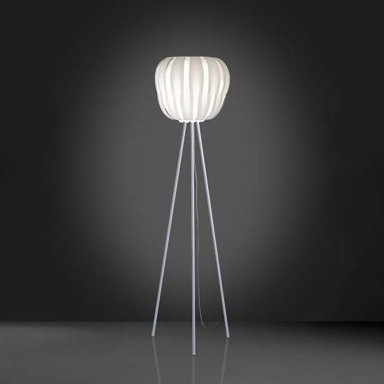 Lampada Da Terra Con Treppiede 1 Luce Queen In Polilux Bianco D60 Made In Italy | Piantane - Lampade da Terra | Luce Art Shop Lampada Da Terra Con Treppiede 1 Luce Queen In Polilux Bianco D60 Made In Italy | Linea Zero