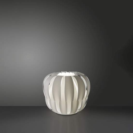 Lampada Da Terra Moderna 2 Luci Queen In Polilux Bianco D60 Made In Italy | Linea Zero
