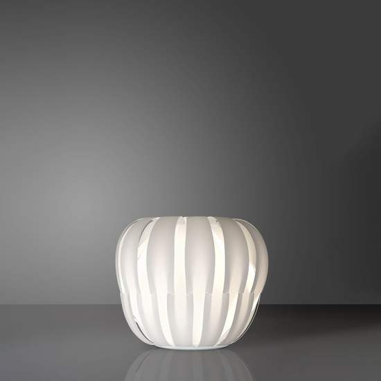 Lampada Da Terra Moderna 2 Luci Queen In Polilux Bianco D60 Made In Italy | Linea Zero