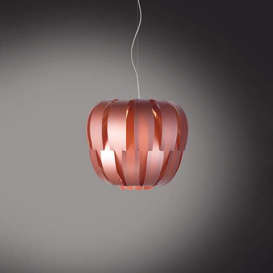 Sospensione Moderna 1 Luce Queen In Polilux Rosa Metallico D42 Made In Italy | Lampadari e Sospensioni | Luce Art Shop Sospensione Moderna 1 Luce Queen In Polilux Rosa Metallico D42 Made In Italy | Linea Zero