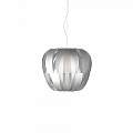 Sospensione Moderna 2 Luci Queen In Polilux Silver D60 Made In Italy | Lampadari e Sospensioni | Luce Art Shop Sospensione Moderna 2 Luci Queen In Polilux Silver D60 Made In Italy | Linea Zero