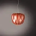 Sospensione Moderna 3 Luci Queen In Polilux Rame D75 Made In Italy | Linea Zero