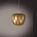 Sospensione Moderna 3 Luci Queen In Polilux Oro D75 Made In Italy | Lampadari e Sospensioni | Luce Art Shop Sospensione Moderna 3 Luci Queen In Polilux Oro D75 Made In Italy | Linea Zero