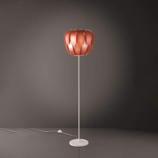 Lampada Da Terra Con Base 1 Luce Queen In Polilux Rame D60 Made In Italy | Piantane - Lampade da Terra | Luce Art Shop Lampada Da Terra Con Base 1 Luce Queen In Polilux Rame D60 Made In Italy | Linea Zero