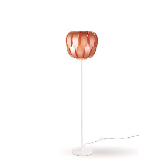 Lampada Da Terra Con Base 1 Luce Queen In Polilux Rame D60 Made In Italy | Piantane - Lampade da Terra | Luce Art Shop Lampada Da Terra Con Base 1 Luce Queen In Polilux Rame D60 Made In Italy | Linea Zero
