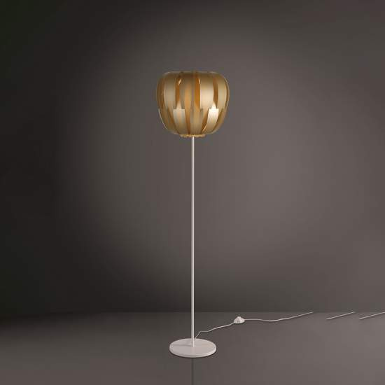 Lampada Da Terra Con Base 1 Luce Queen In Polilux Oro D60 Made In Italy | Piantane - Lampade da Terra | Luce Art Shop Lampada Da Terra Con Base 1 Luce Queen In Polilux Oro D60 Made In Italy | Linea Zero
