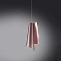 Sospensione Moderna A 1 Luce Vela In Polilux Rosa Metallico H50 Made In Italy | Linea Zero