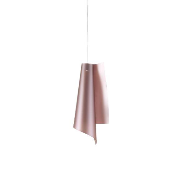 Sospensione Moderna A 1 Luce Vela In Polilux Rosa Metallico H50 Made In Italy | Linea Zero