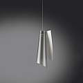 Sospensione Moderna A 1 Luce Vela In Polilux Argento H50 Made In Italy | Linea Zero