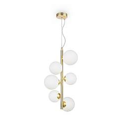 Lampadario Contemporaneo Dallas Metallo Oro 6 Luci Diffusori Vetro Bianco Lampadario Contemporaneo Dallas Metallo Oro 6 Luci Diffusori Vetro Bianco