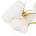 Lampadario Contemporaneo Dallas Metallo Oro 25 Luci Diffusori Bianco Opaco MOD545PL-25BS