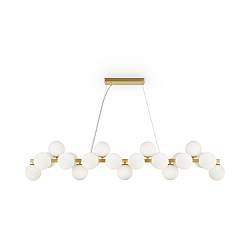 Lampadario Contemporaneo Dallas Metallo Oro E Bianco 25 Luci Diffusori Vetro Lampadario Contemporaneo Dallas Metallo Oro E Bianco 25 Luci Diffusori Vetro