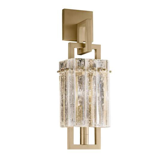 Applique Classica Crek Metallo Ottone Vetro 1 Luce CREK-A1