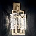 Applique Classica Crek Metallo Ottone Vetro 2 Luci CREK-A2