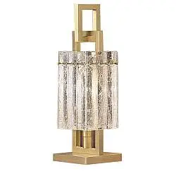 Lampada Da Scrivania Classica Crek Metallo Ottone Vetro 1 Luce