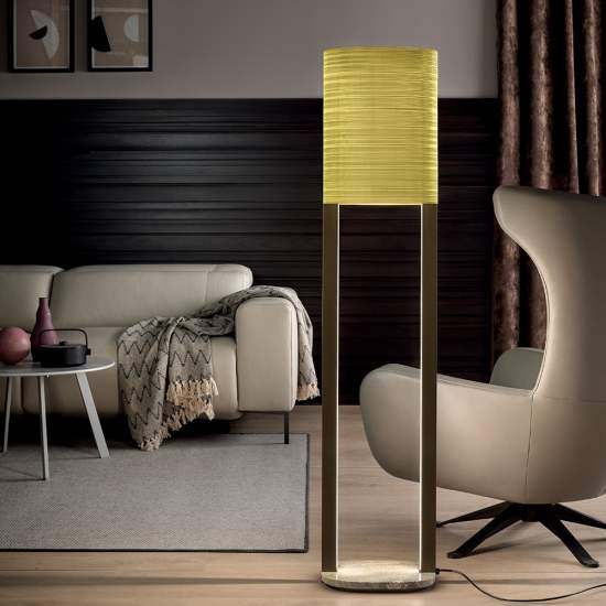 Piantana Contemporanea Ebe Metallo Marrone E Ottone 1 Luce EBE-STL-V87