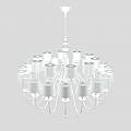 Lampadario Contemporaneo Eva In Plastica Bianche Alluminio 30 Luci EVA-S20-10-V95