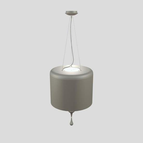 Lampadario Contemporaneo Eva In Plastica Cemento Alluminio 4 Luci EVA-S3-1-V70