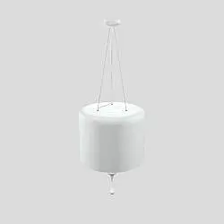 Lampadario Contemporaneo Eva In Plastica Bianco Alluminio 4 Luci