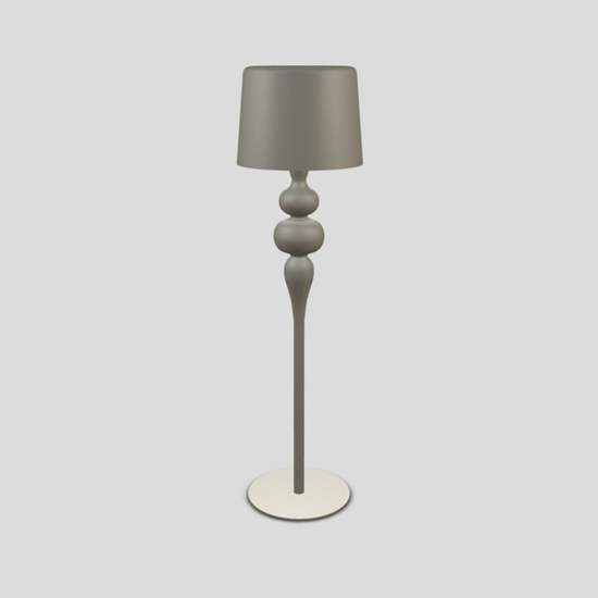 Piantana Contemporanea Eva In Plastica Cemento Alluminio 4 Luci EVA-STL-3-1-V70
