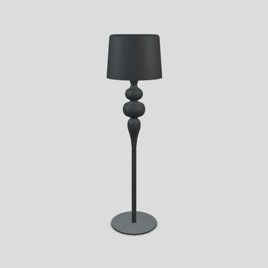 Piantana Contemporanea Eva In Plastica Grigio Alluminio 4 Luci EVA-STL-3-1-V72