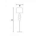 Piantana Contemporanea Eva In Plastica Grigio Alluminio 4 Luci EVA-STL-3-1-V72