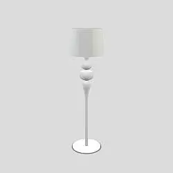 Piantana Contemporanea Eva In Plastica Bianco Alluminio 4 Luci