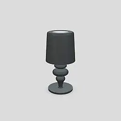 Lampada Da Scrivania Contemporanea Eva D14Cm Plastica Grigia E Alluminio 1 Luce