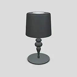 Lampada Da Scrivania Contemporanea Eva In Plastica Grigio Alluminio 4 Luci