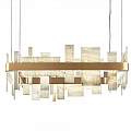 Lampadario Contemporaneo Honicè Metallo Oro E Onice Led 28,1W HONICE-S80