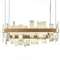 Lampadario Contemporaneo Honicè Metallo Oro E Onice Led 28,1W HONICE-S80