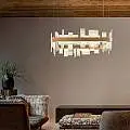 Lampadario Contemporaneo Honicè Metallo Oro E Onice Led 28,1W HONICE-S80