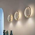 Applique Contemporanea Horo Metallo Ottone Vetro Fumè Led 14,4W HORO-A-FM