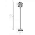 Piantana Contemporanea Horo Metallo Ottone Vetro Trasparente Led 14,4W HORO-STL-TR