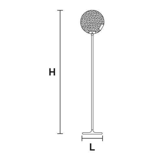 Piantana Contemporanea Horo Metallo Ottone Vetro Trasparente Led 14,4W HORO-STL-TR