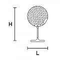 Lampada Da Scrivania Contemporanea Horo Metallo Ottone E Trasparente Led 14,4W HORO-TL-TR