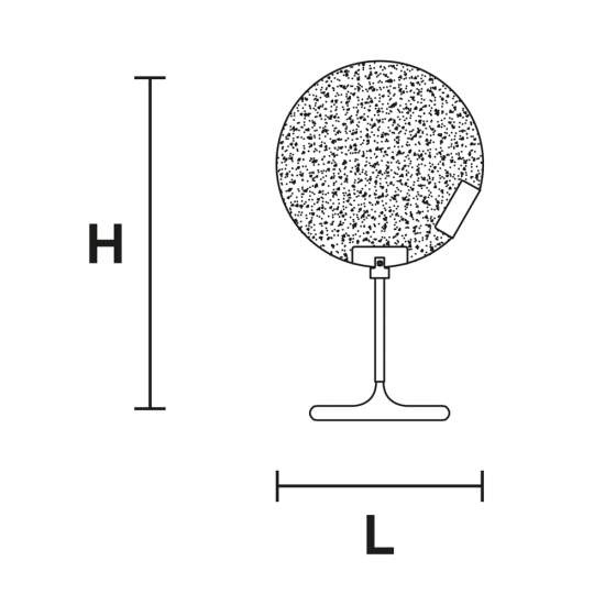 Lampada Da Scrivania Contemporanea Horo Metallo Ottone E Trasparente Led 14,4W HORO-TL-TR